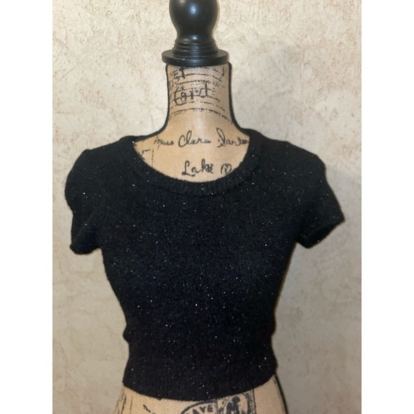 No Comment Black Shimmer Top - Picture 1 of 4